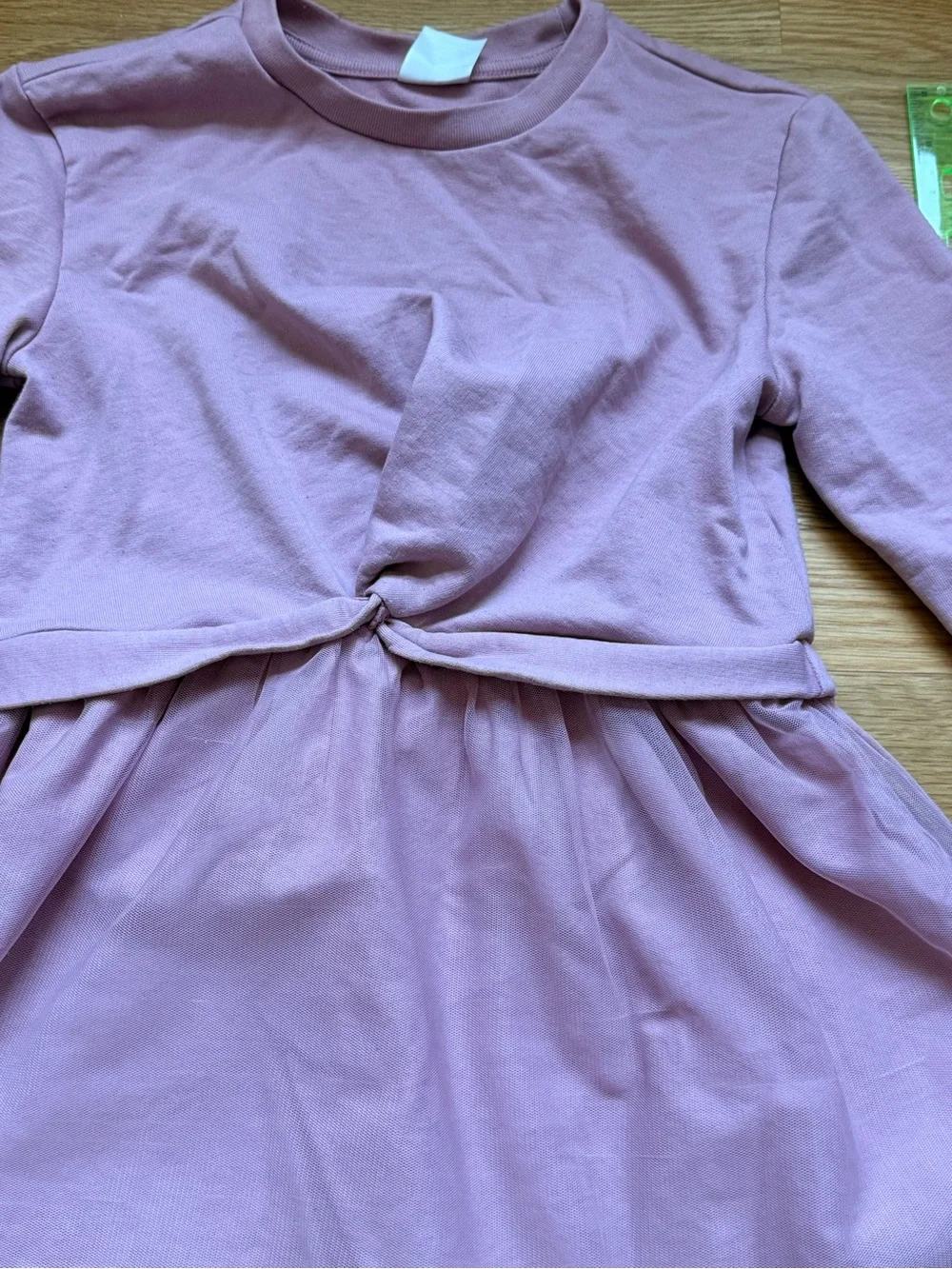 Baby Gap Kids' Knot Front Long Sleeve Dress - Lilac (5T)